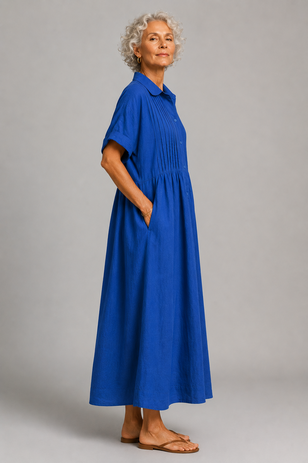 Océane | Blaues Sommer-Maxikleid