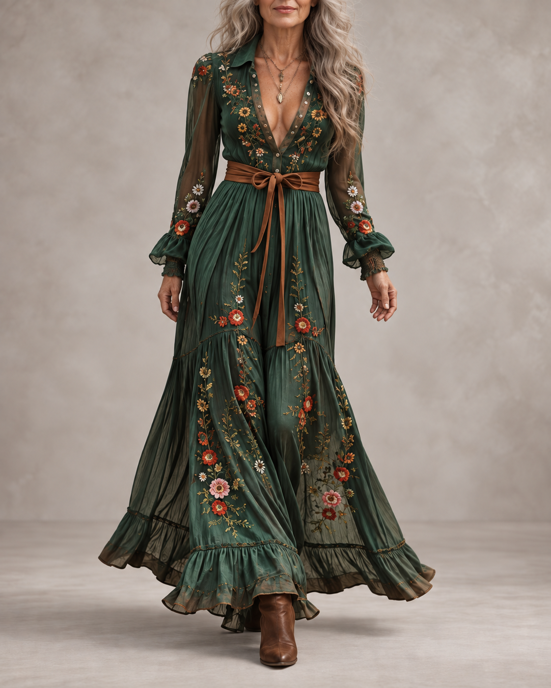 ALINA SOLEIL | ROMANTISCHES BOHO-MAXIKLEID