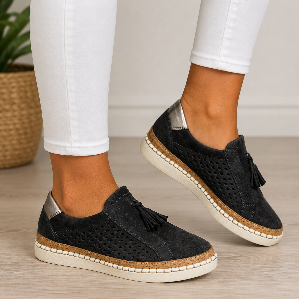 Annie | Gepolsterte Leder-Loafer