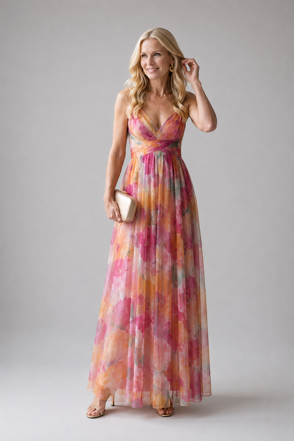 Élise | Wickel-Maxikleid mit Farbverlauf