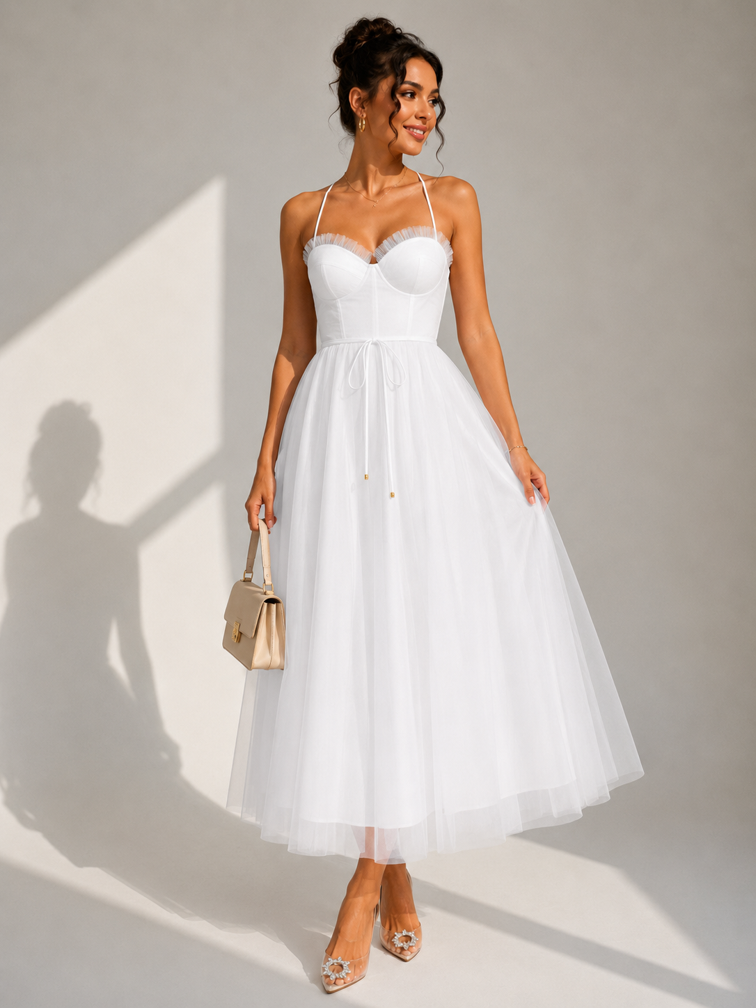Ines | Midikleid mit betonter Taille