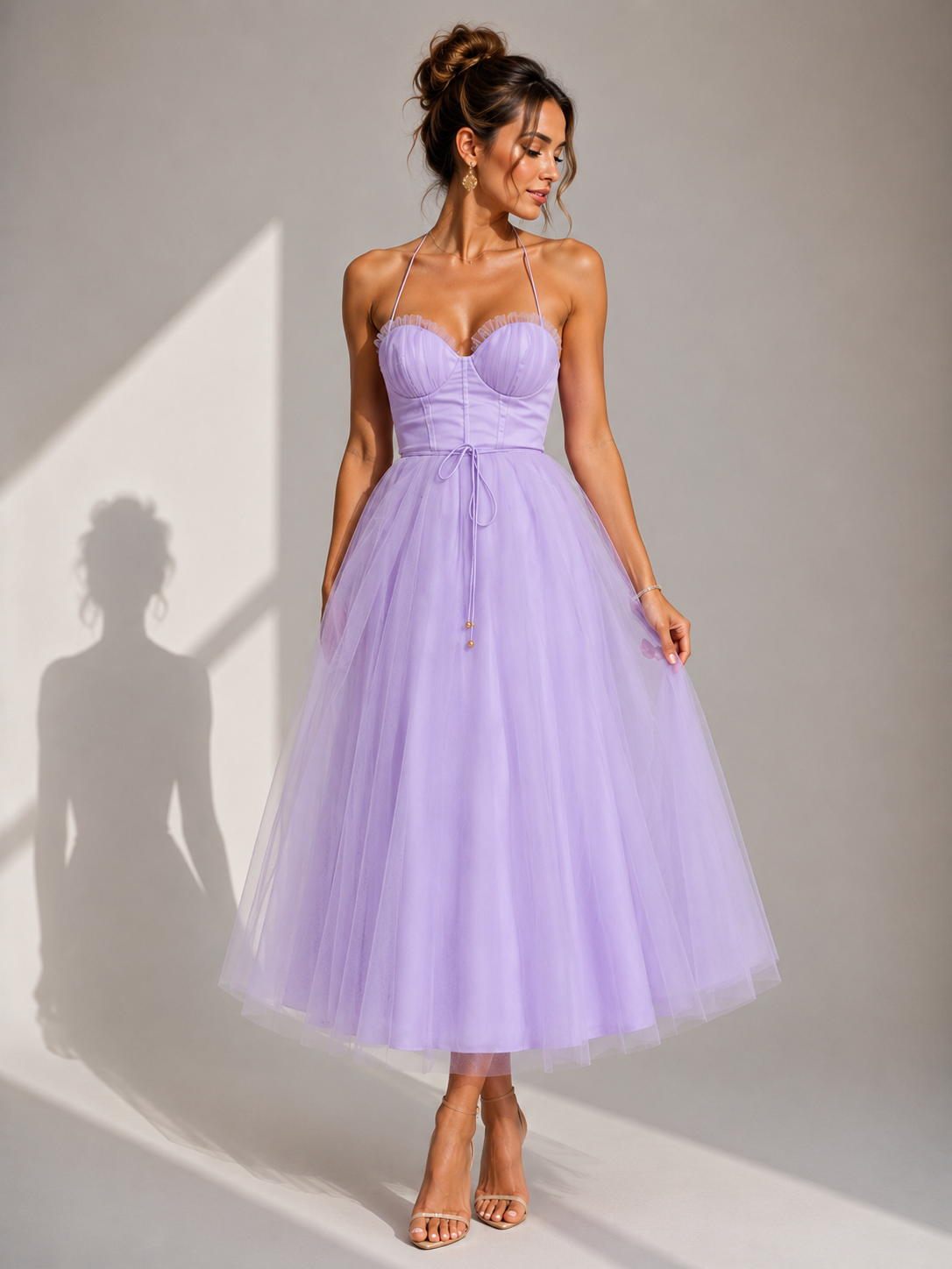 Ines | Midikleid mit betonter Taille