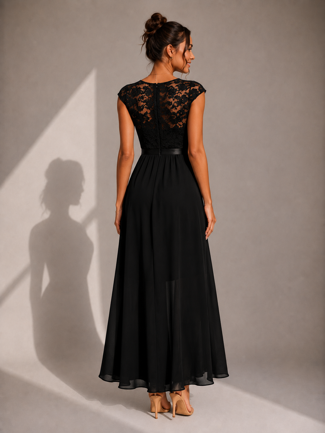 Fern | Maxikleid mit Spitzenoberteil