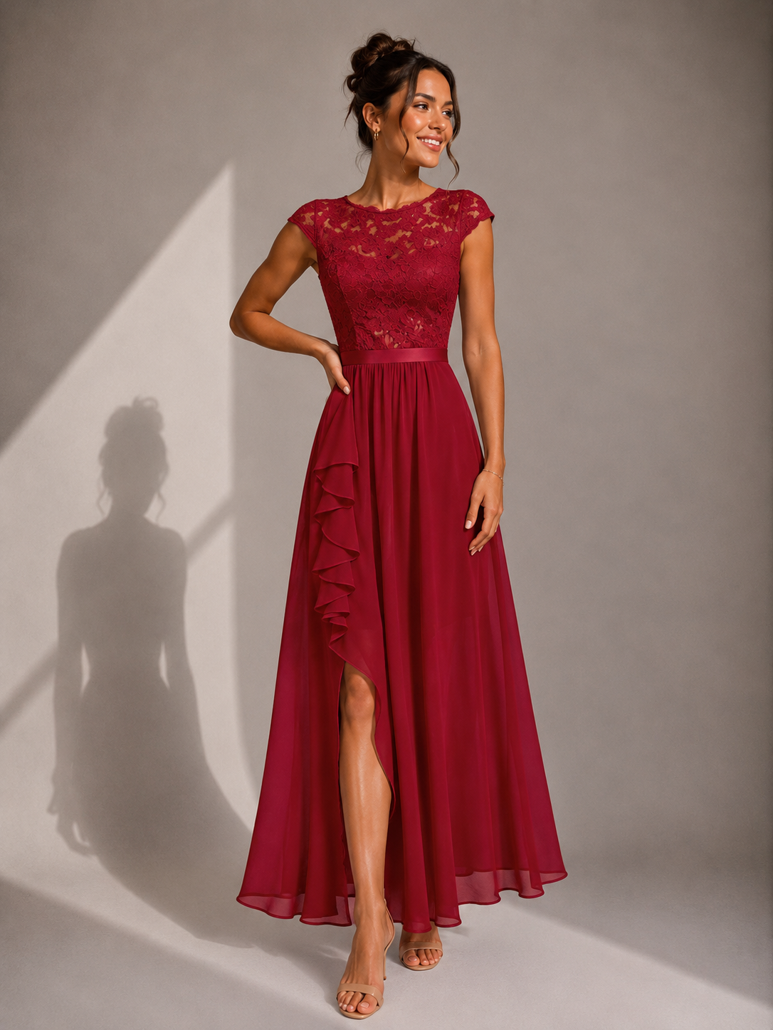 Fern | Maxikleid mit Spitzenoberteil