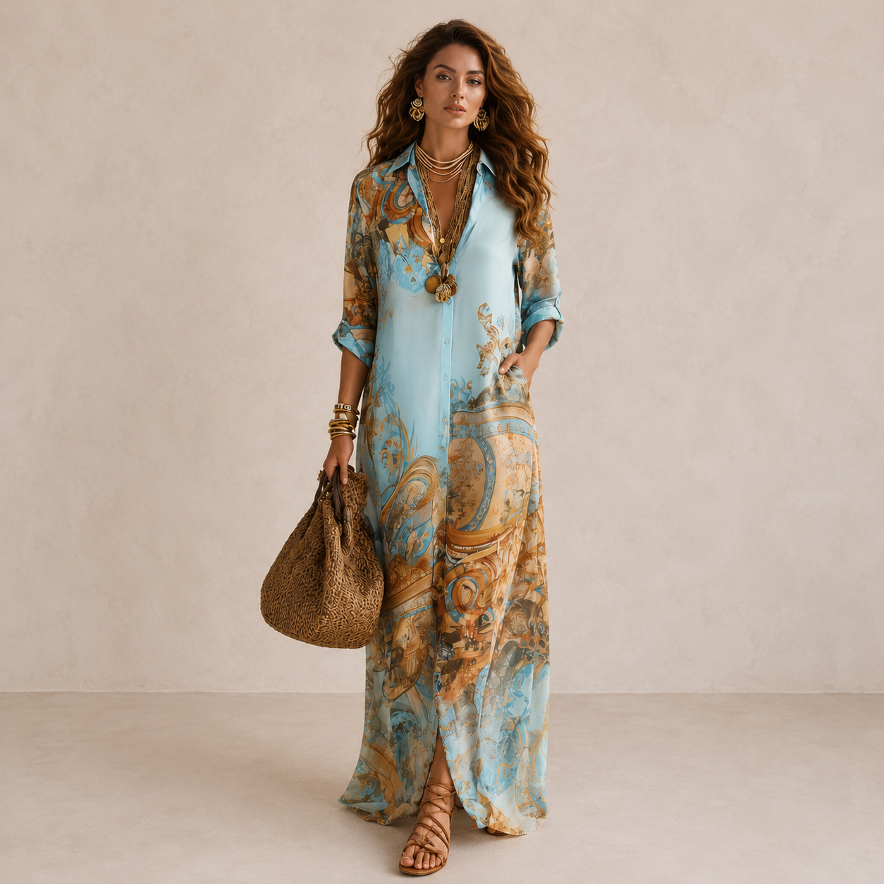 Seren | Boho-Maxikleid mit Paisleymuster