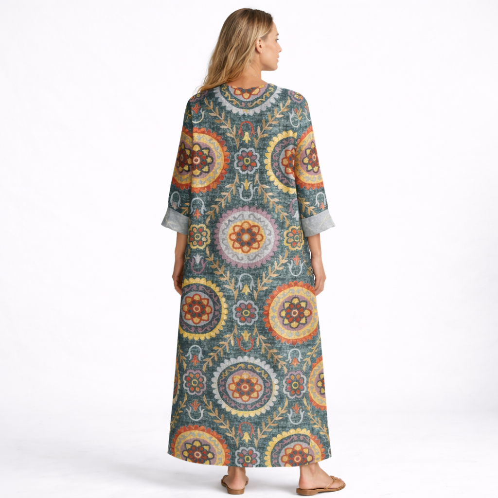 Elia™ | Geometrisches Midi-Kleid