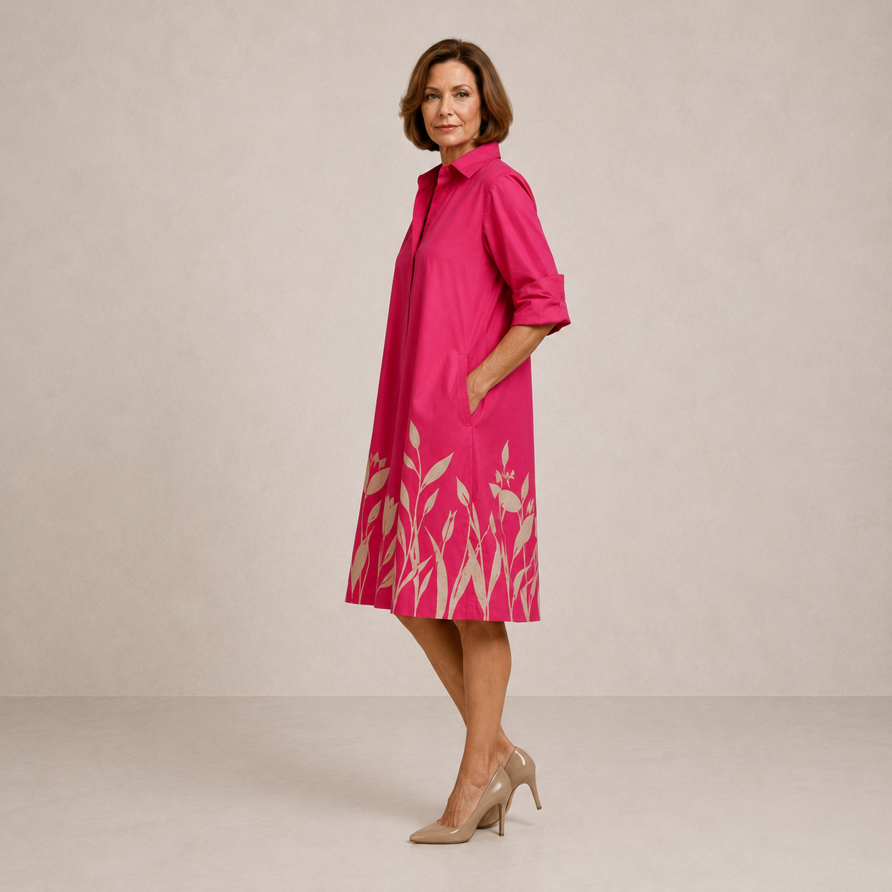 Rowena | Fließendes Midikleid
