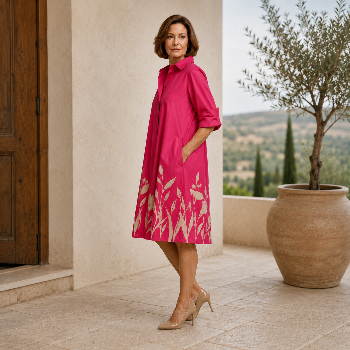 Rowena | Fließendes Midikleid