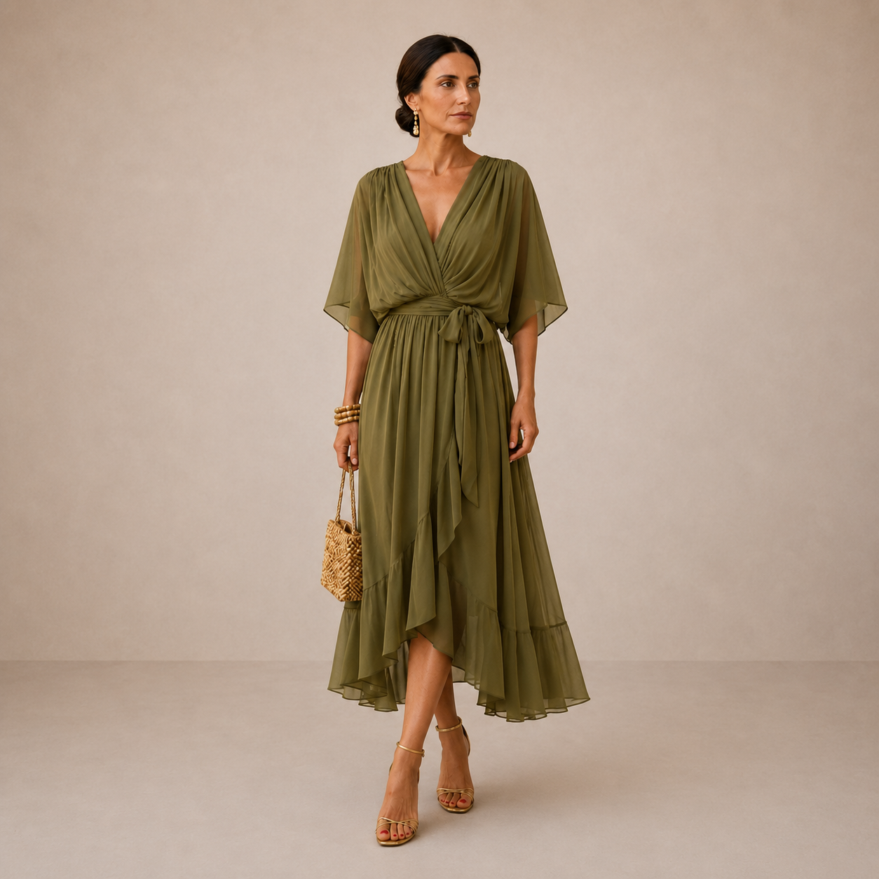 Verity | Midikleid mit V-Ausschnitt