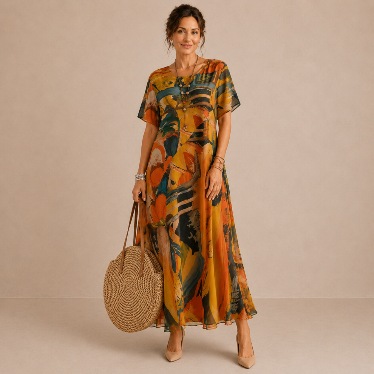 Guinevere | Midikleid aus Chiffon
