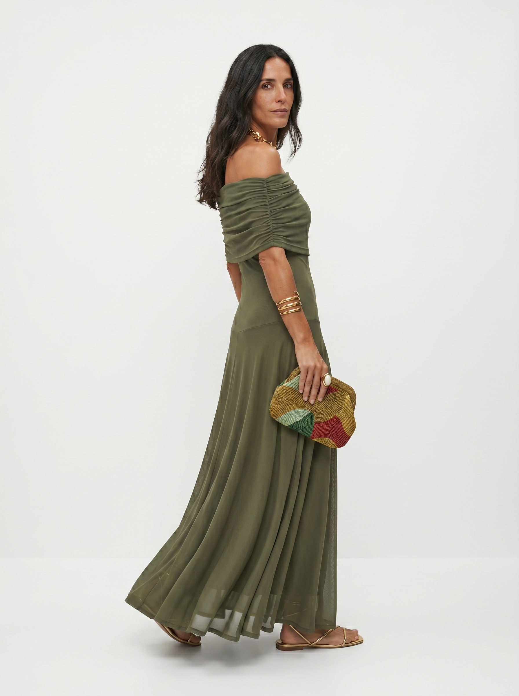 Thea | One-Shoulder-Maxikleid mit Print