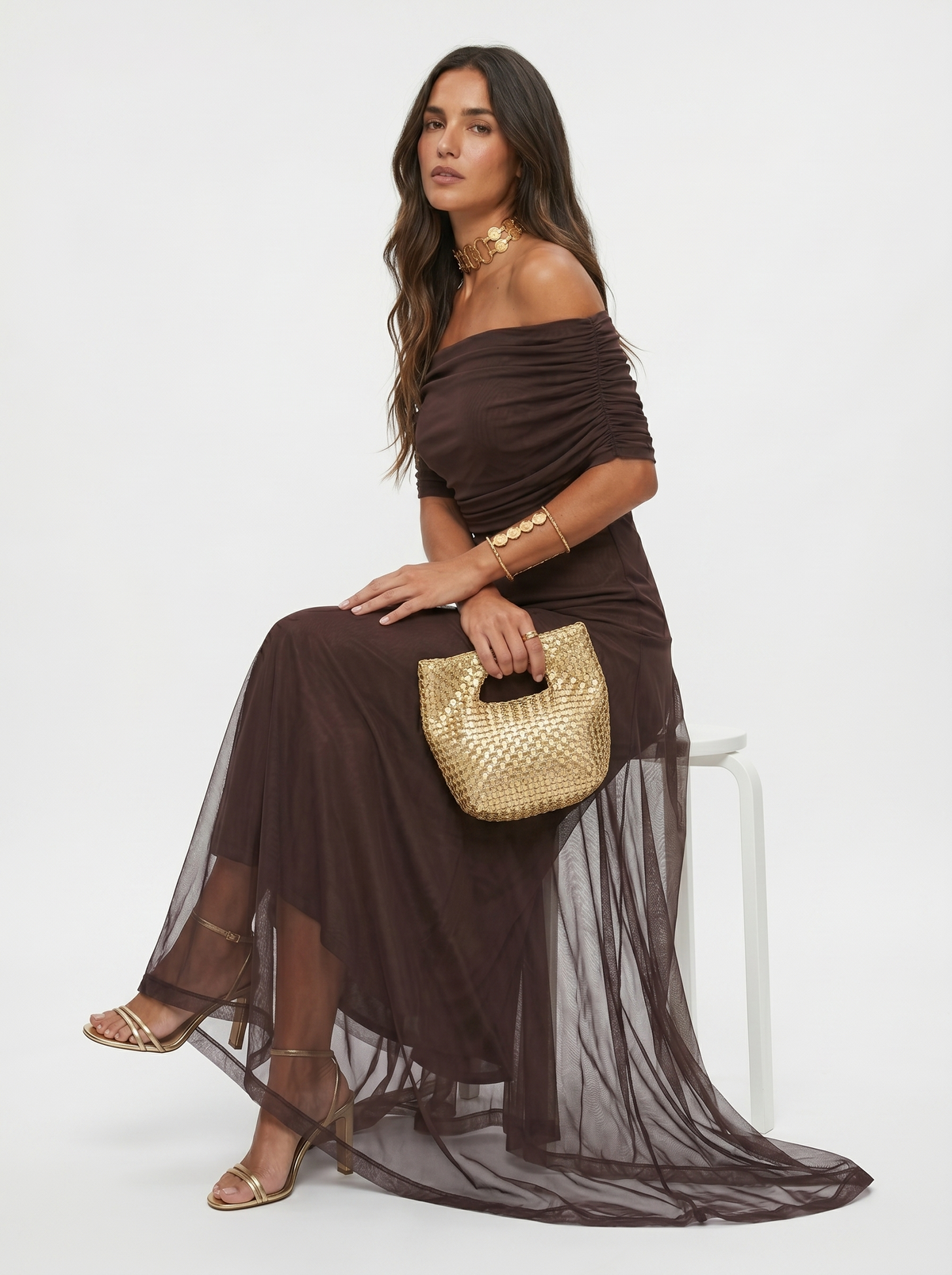 Thea | One-Shoulder-Maxikleid mit Print