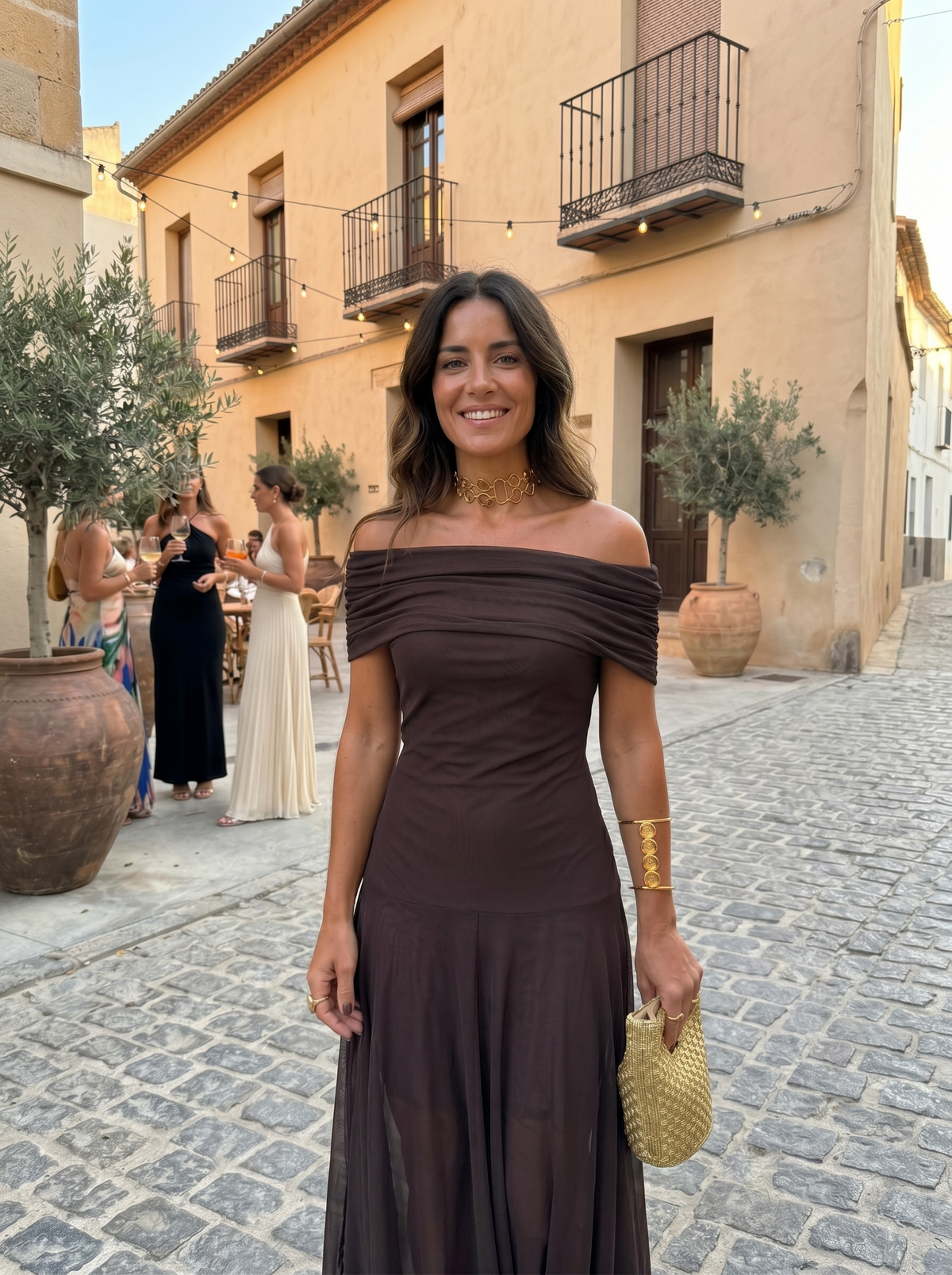 Thea | One-Shoulder-Maxikleid mit Print