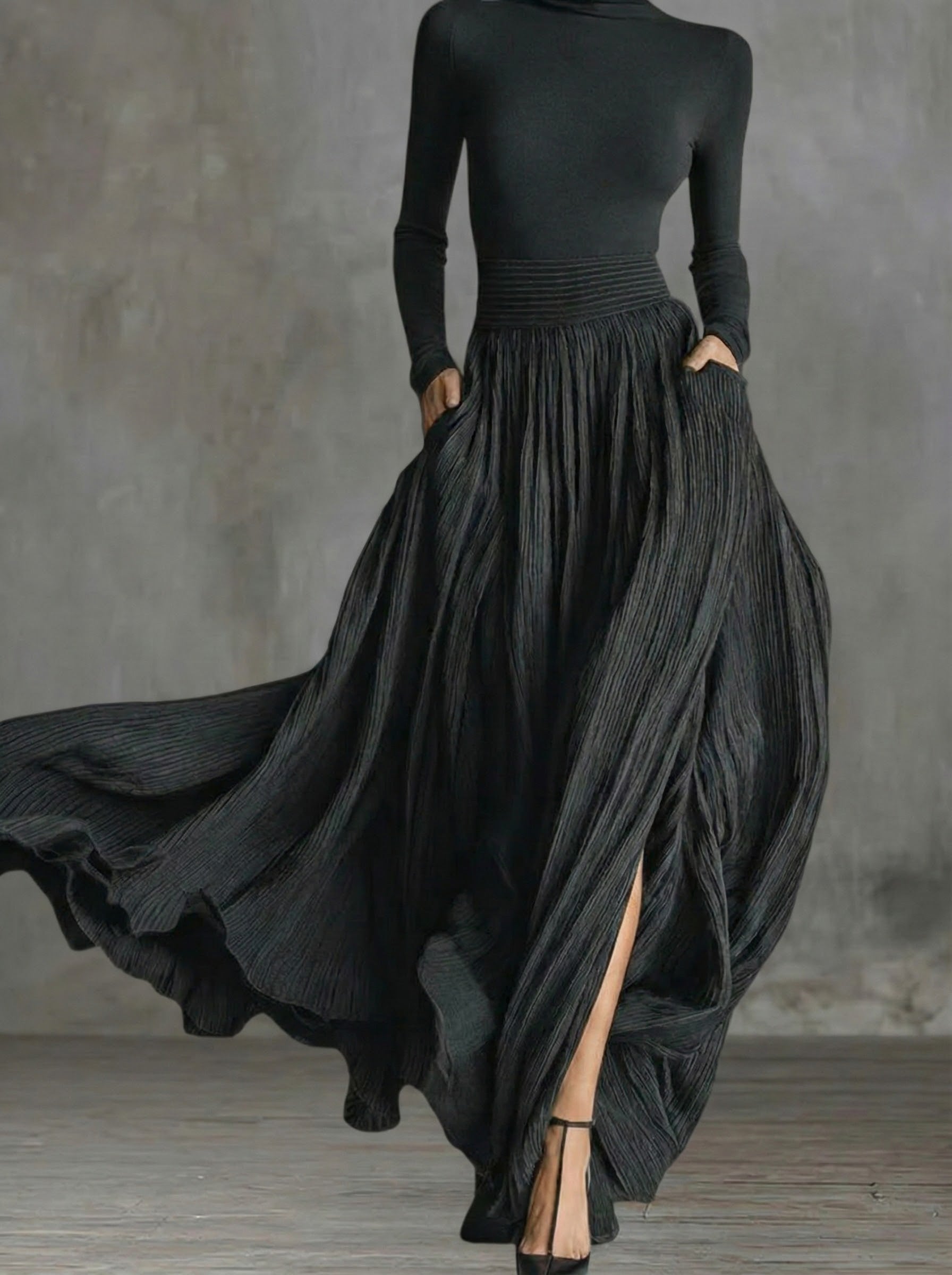 Rachel | Maxikleid mit hoher Taille
