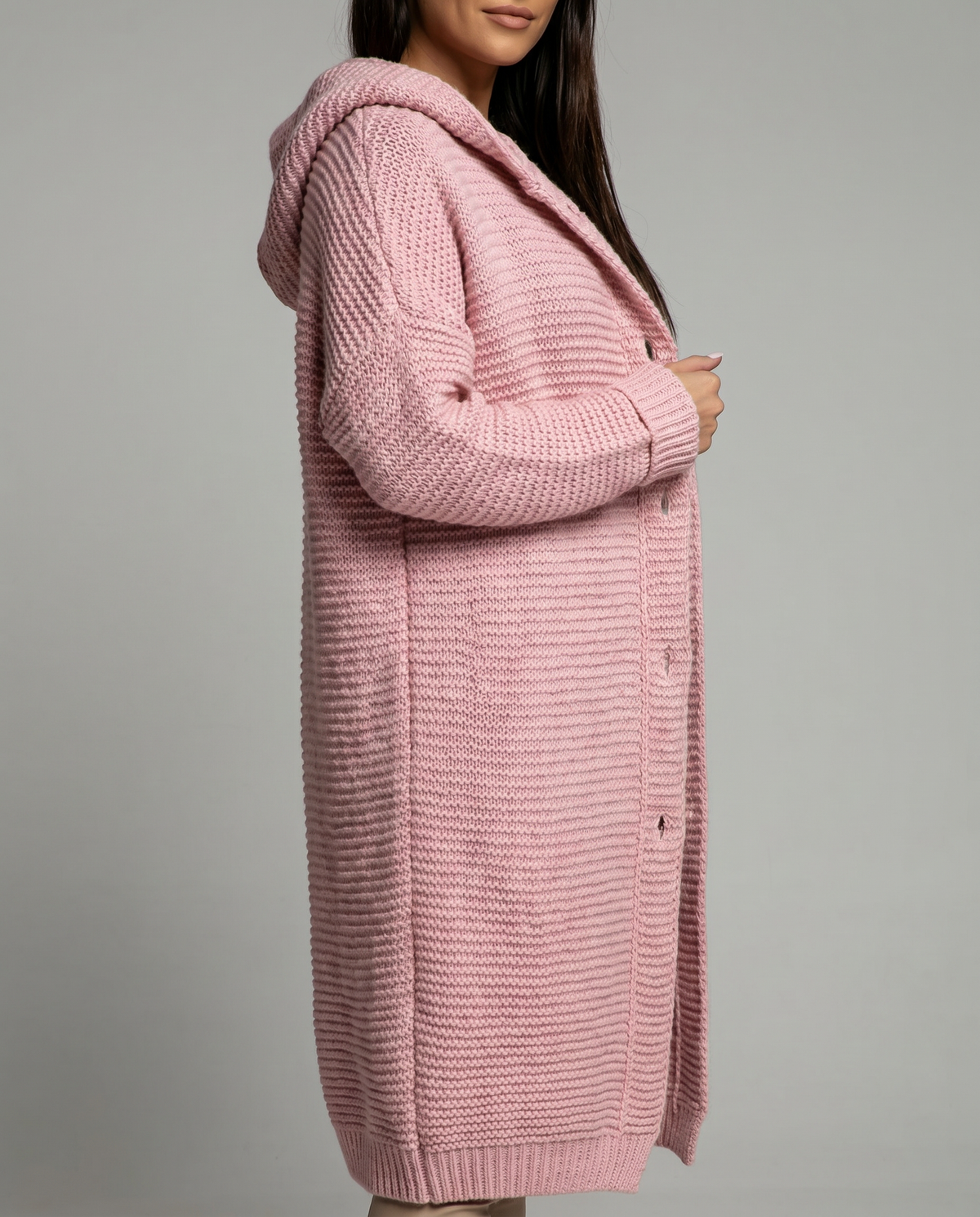 Oversize-Cardigan für Damen mit Kapuze