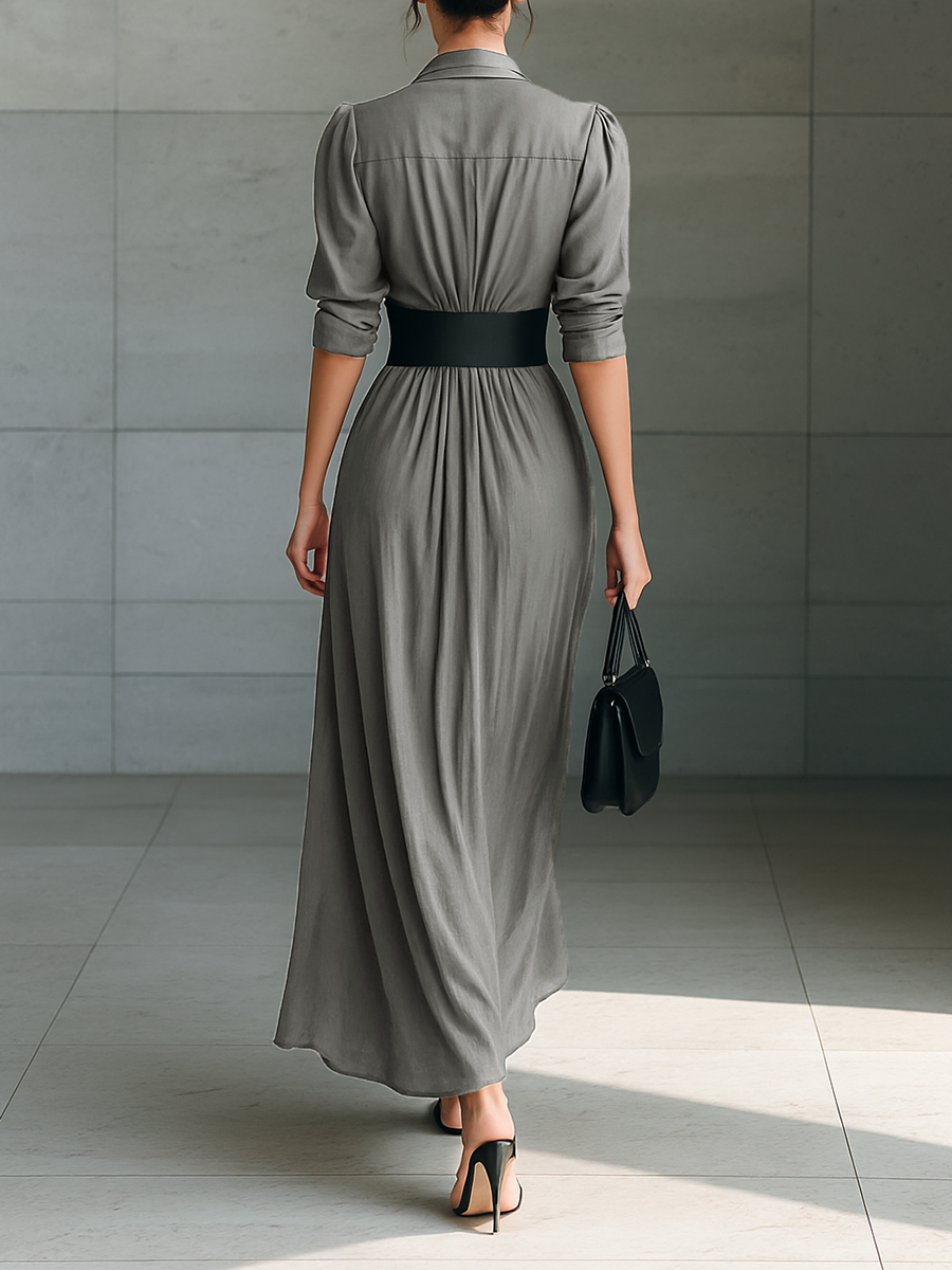 Zéphyrine | Langes plissiertes Kleid