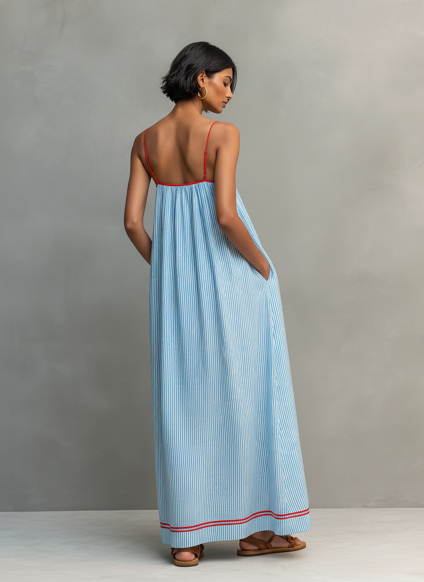 Petra | Gestreiftes Maxikleid