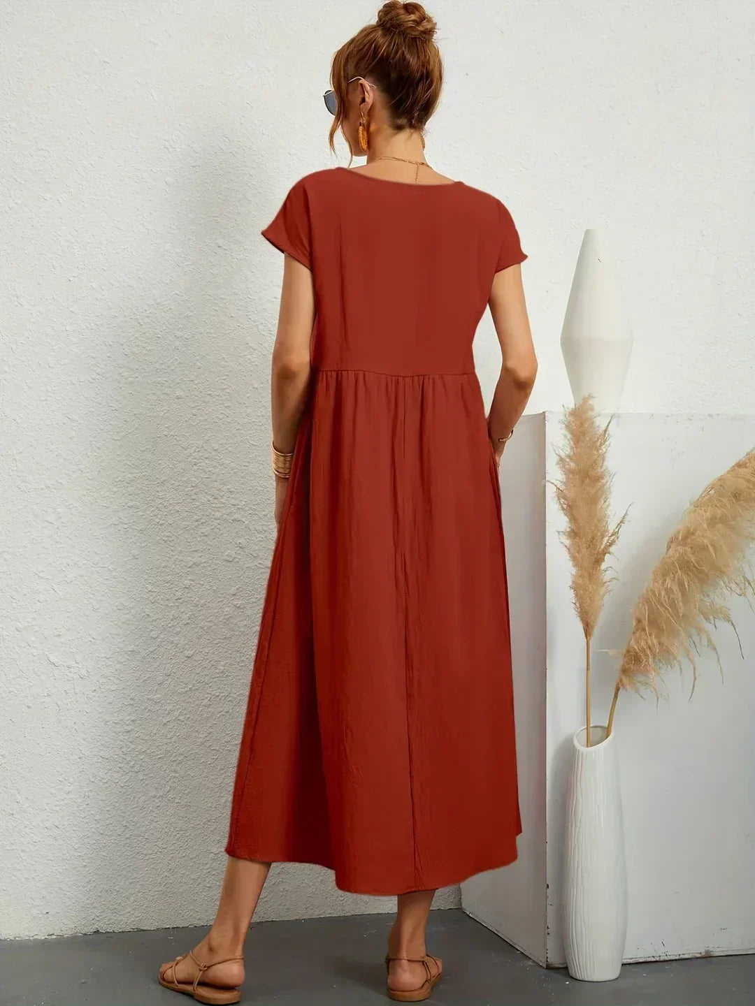 Ursina™ | Midikleid aus fließendem Stoff
