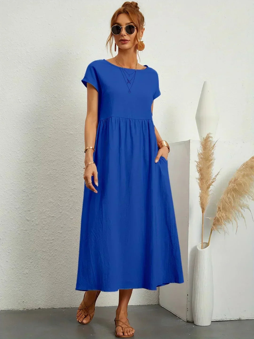 Ursina™ | Midikleid aus fließendem Stoff