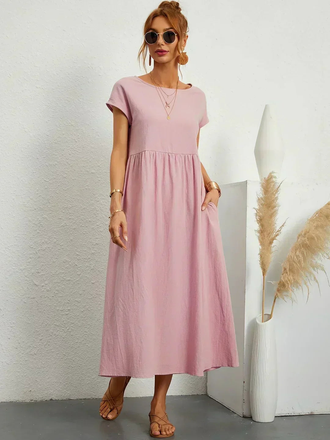 Ursina™ | Midikleid aus fließendem Stoff