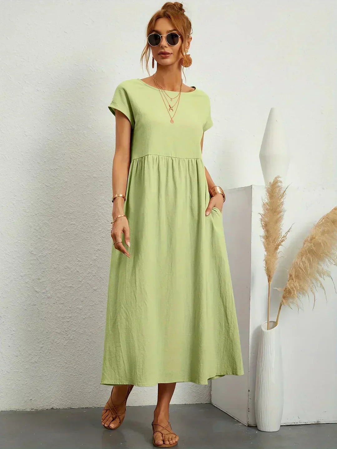 Ursina™ | Midikleid aus fließendem Stoff