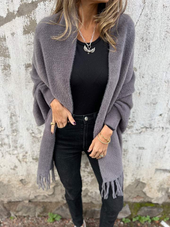 Lange warme Strickcardigan für Damen