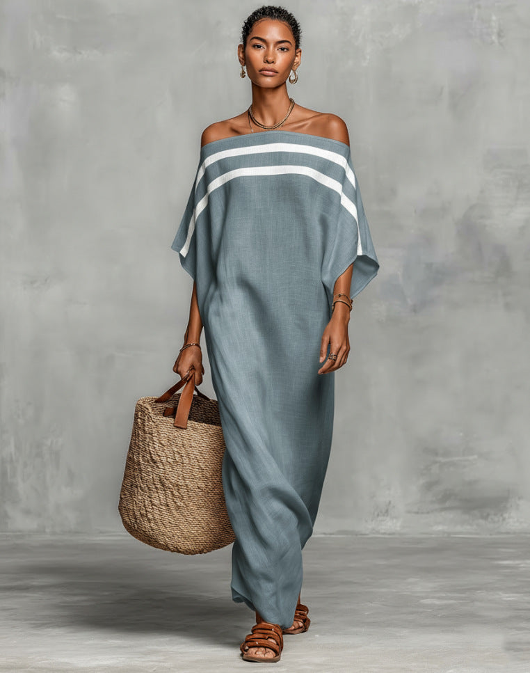 Aveline™ | Off-Shoulder-Maxikleid mit Fledermausärmeln