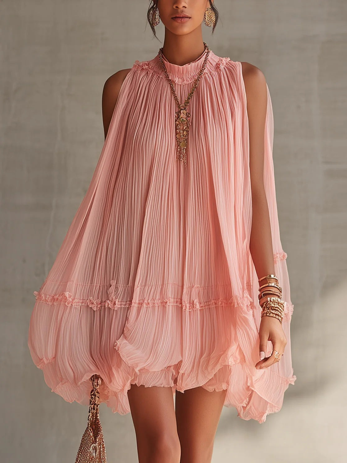 Camilla – Chiffon-Minikleid in Ballonform