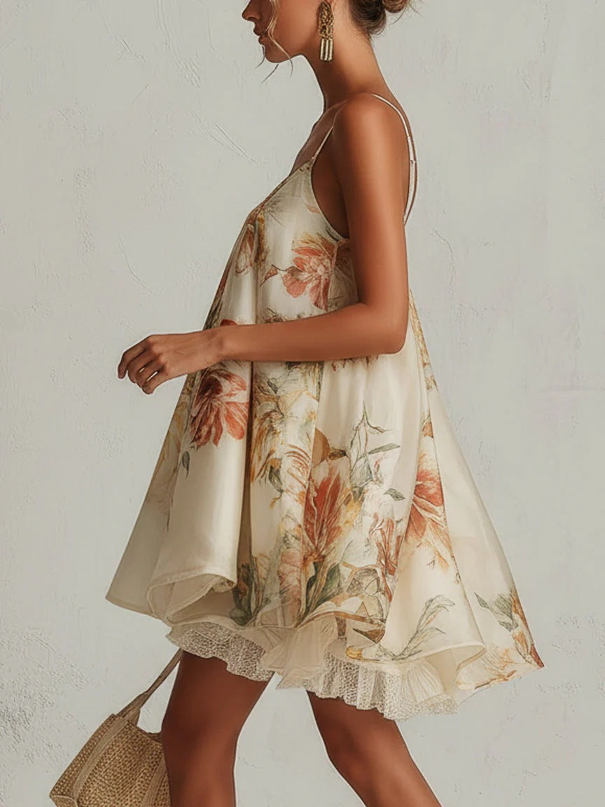 Liliana – Kurzes Kleid mit Blumenmuster