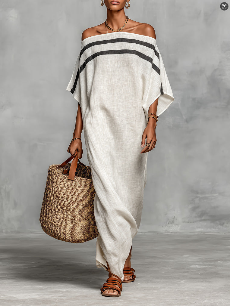 Aveline™ | Off-Shoulder-Maxikleid mit Fledermausärmeln
