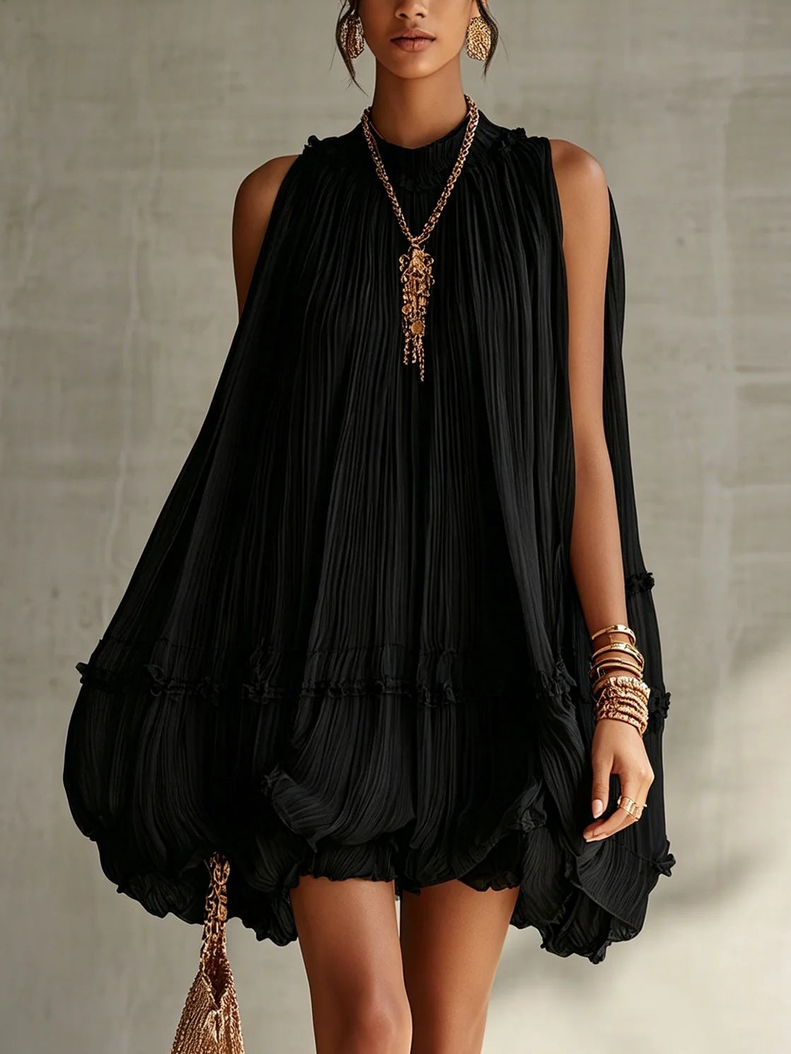 Camilla – Chiffon-Minikleid in Ballonform