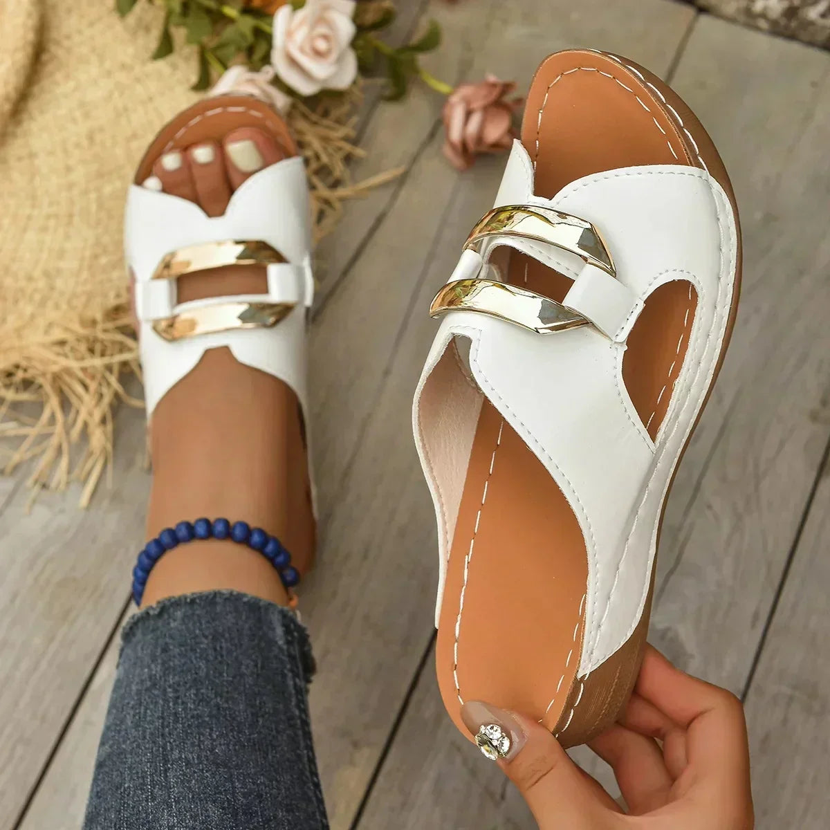 Lina | Orthopädische Sandalen mit Keilabsatz™