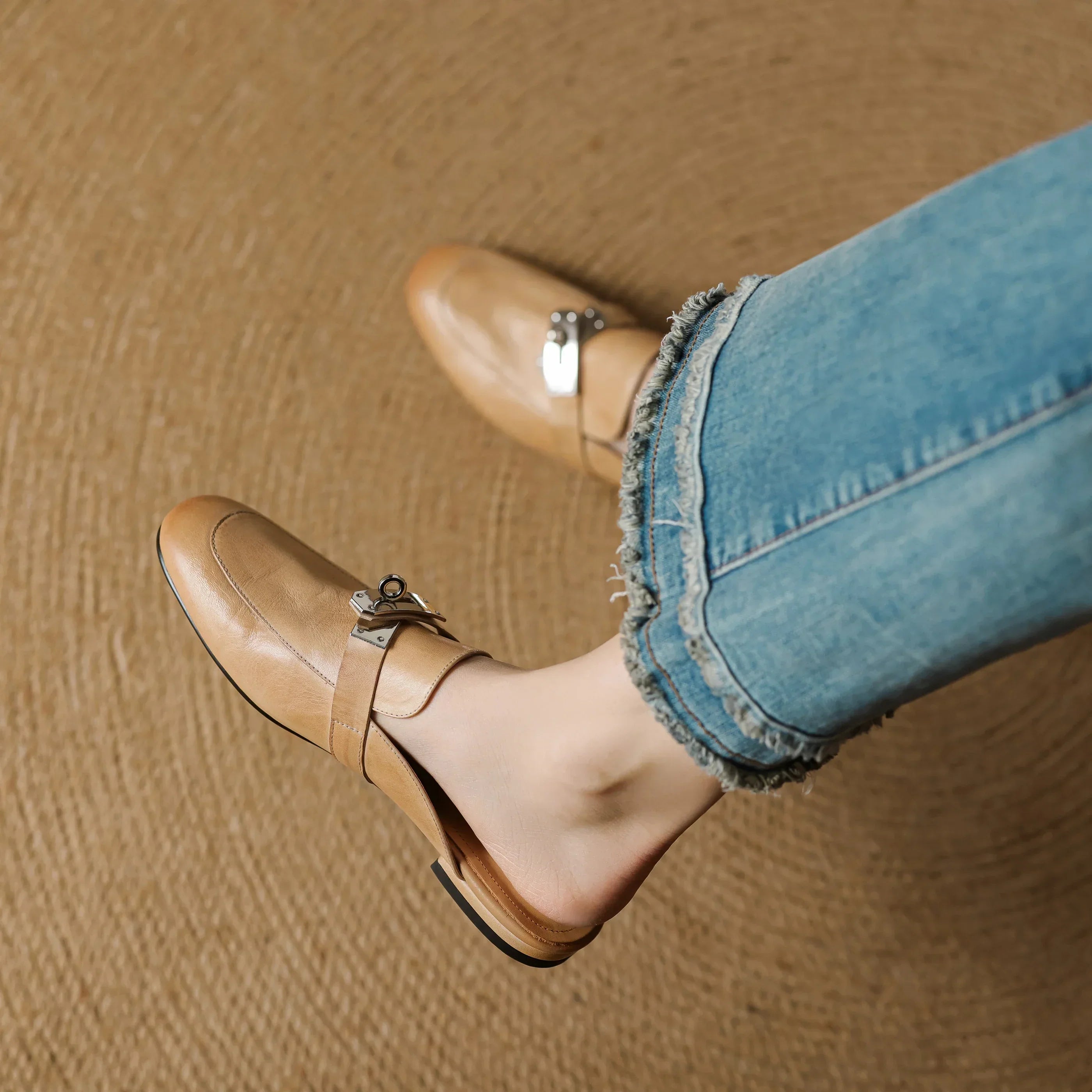 Carla Pantoletten aus echtem Leder