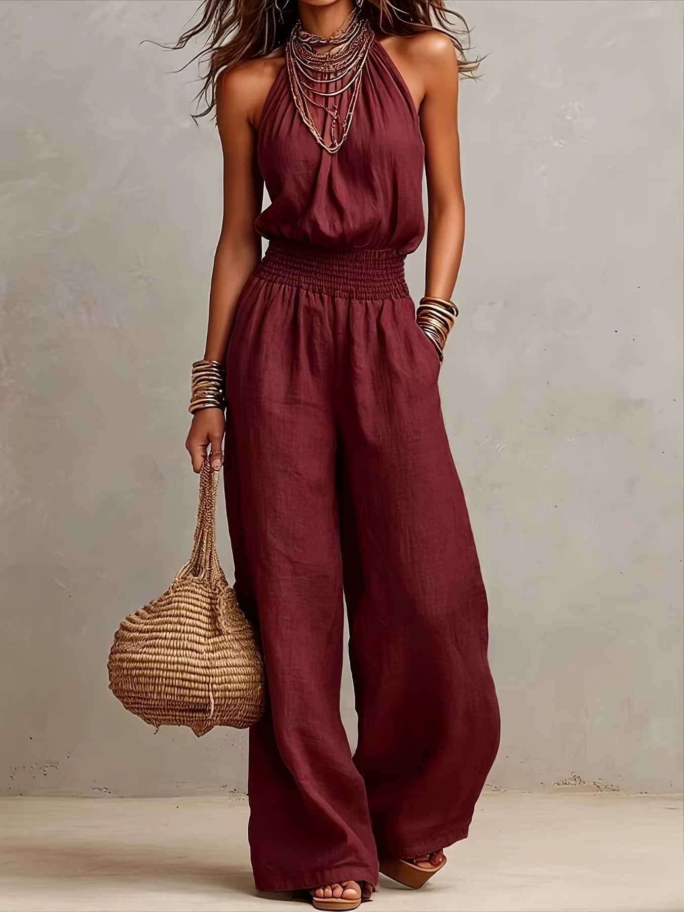 Valeria – Eleganter Jumpsuit mit weitem Bein
