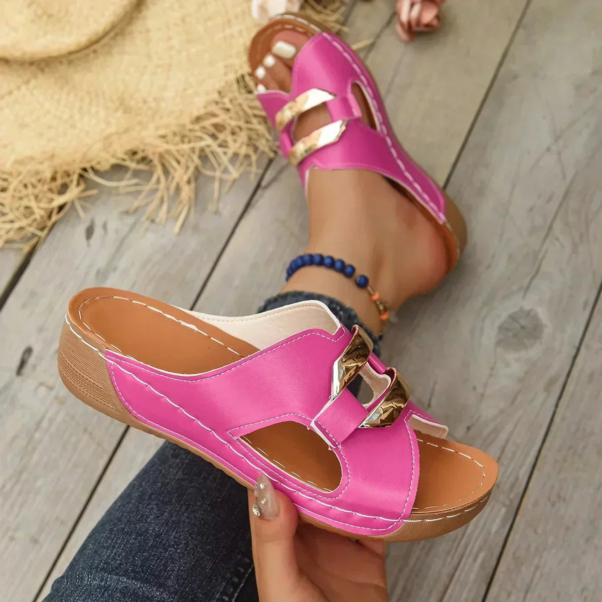 Lina | Orthopädische Sandalen mit Keilabsatz™