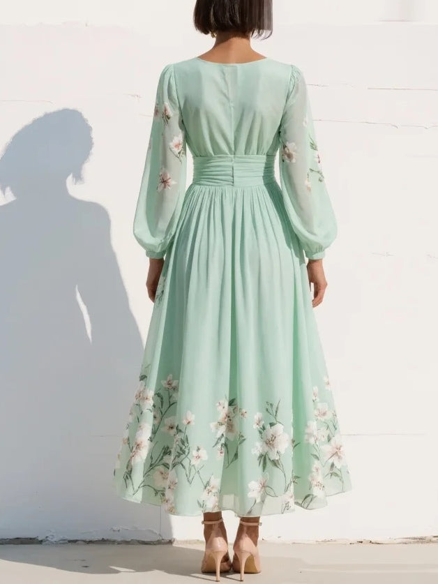Emmeline | Midikleid mit Puffärmeln