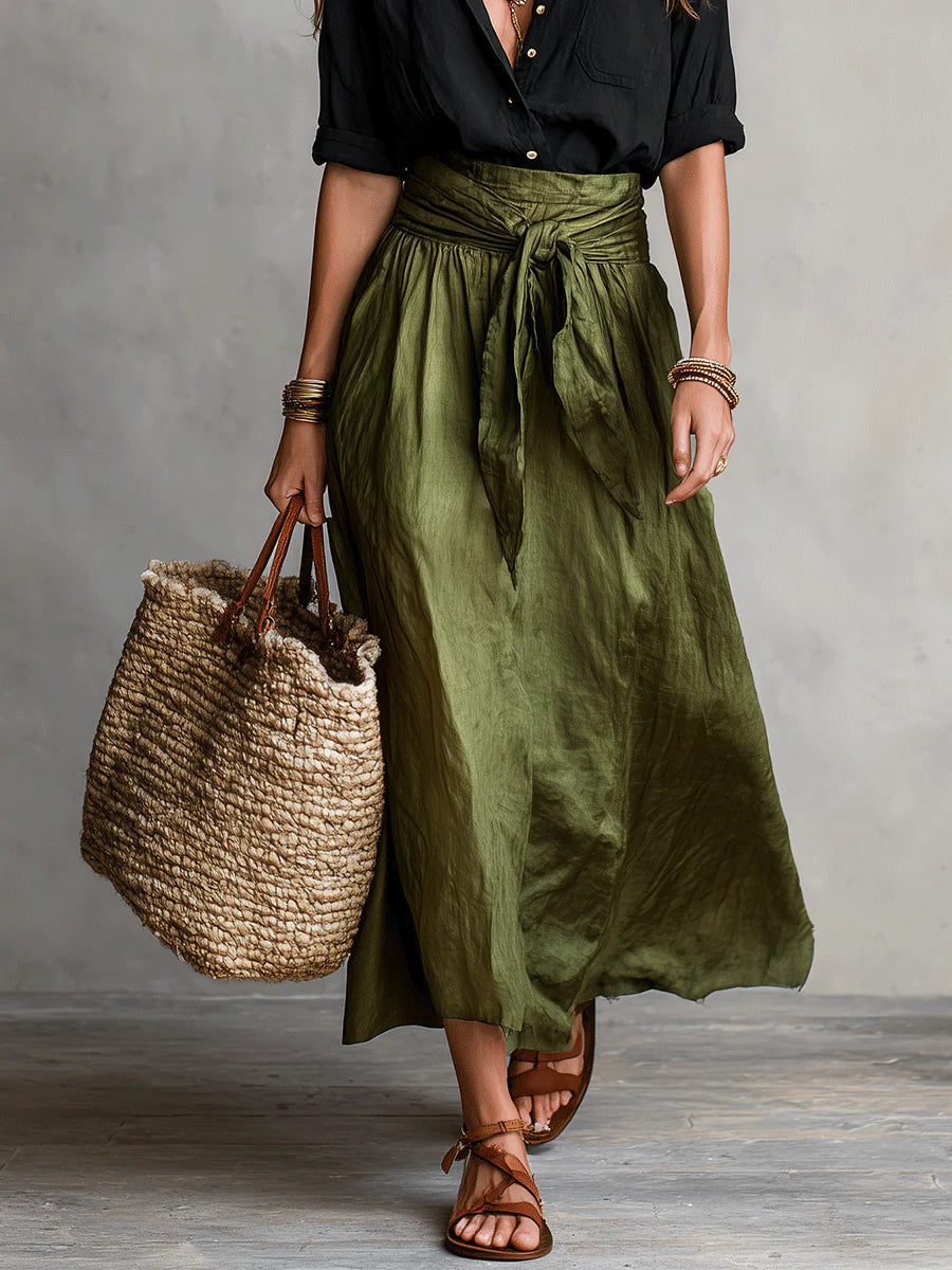 Martina | Elegantes, locker fallendes Maxikleid mit einer Schulter