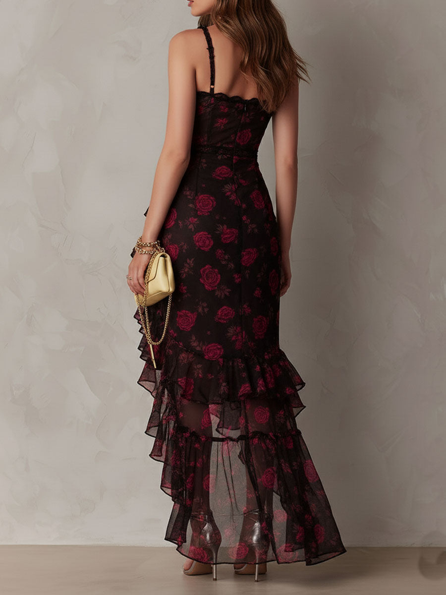 Selena – Geblümtes Kleid mit Rüschen