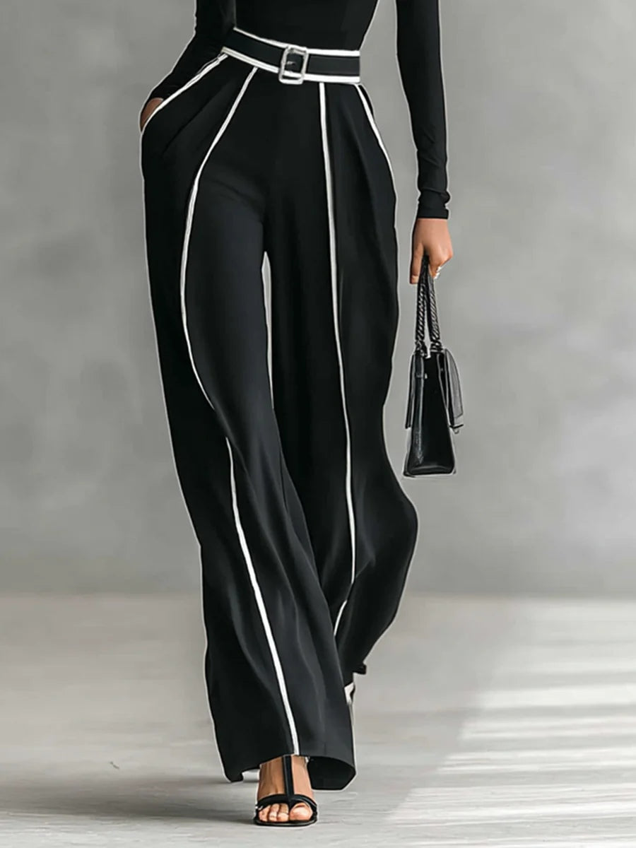 Emma | Elegantes Set mit Stehkragen und weiter Hose