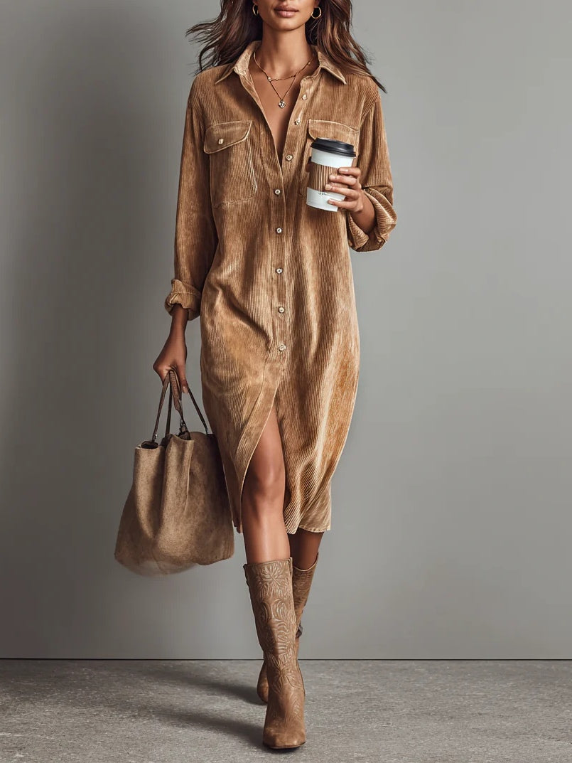 Estelle | Midi-Cordkleid