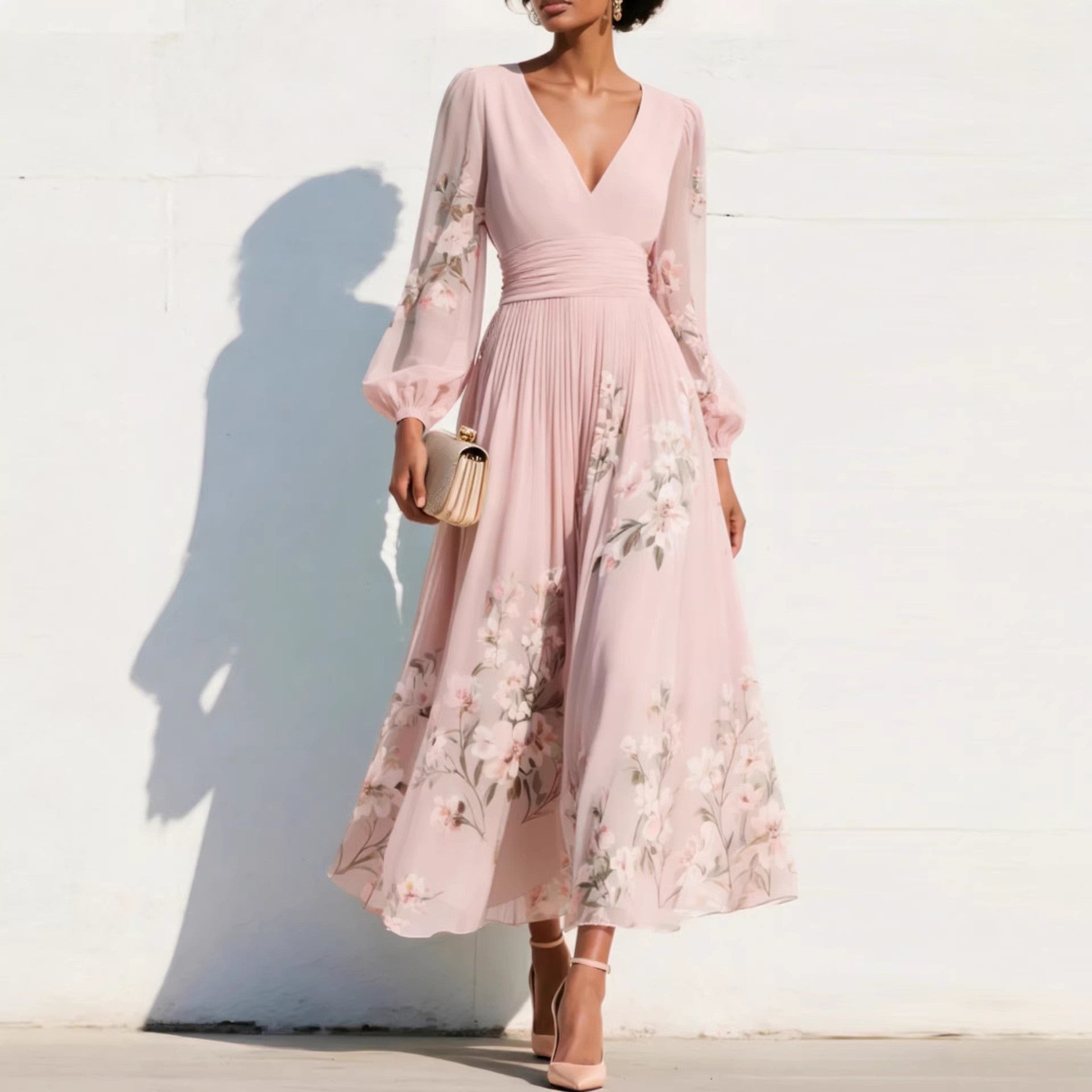 Emmeline | Midikleid mit Puffärmeln
