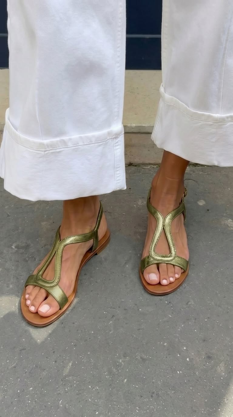 Estrid | Elegante flache Sandalen