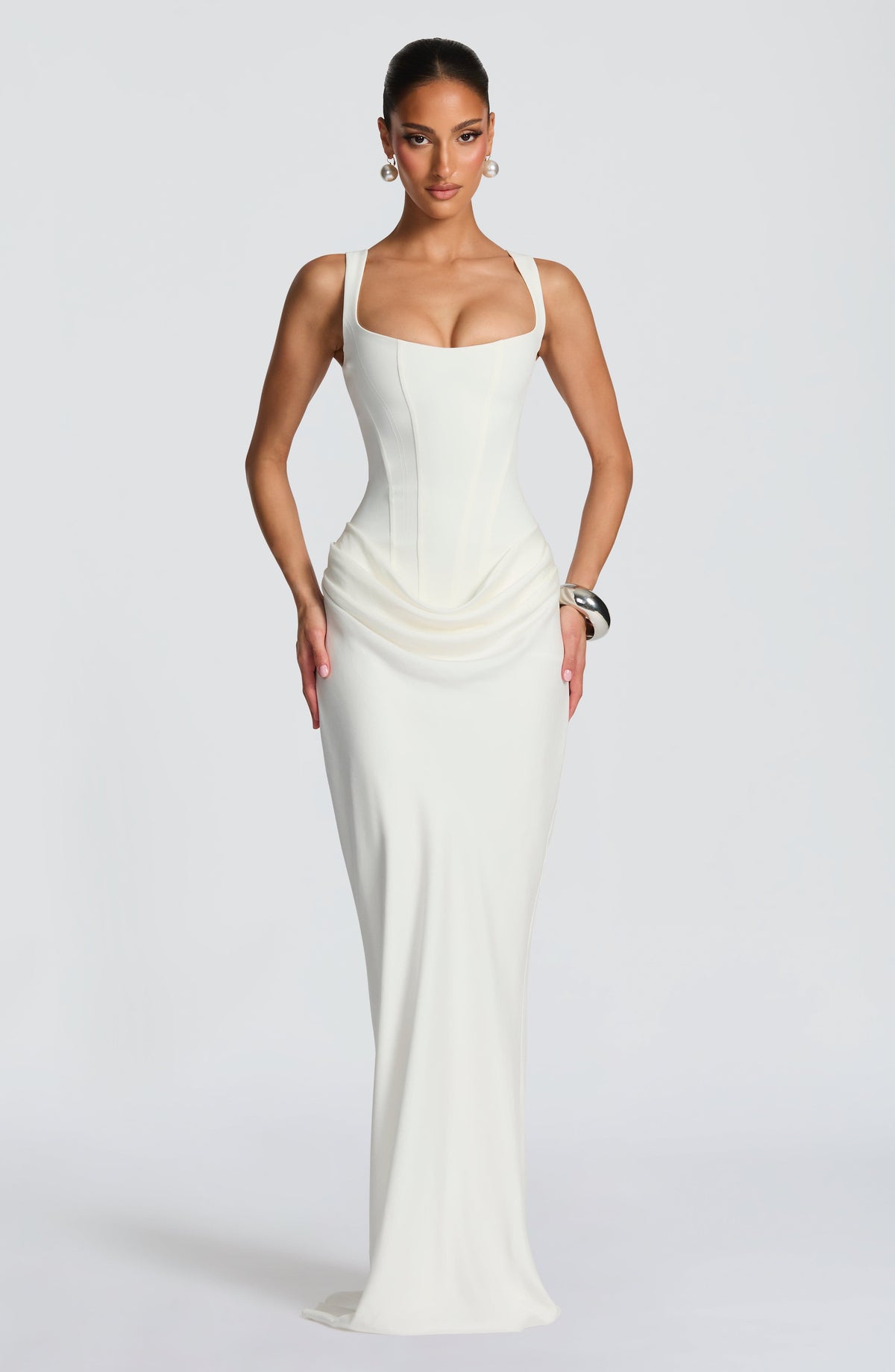 Éléonore | Maxikleid mit eckigem Ausschnitt
