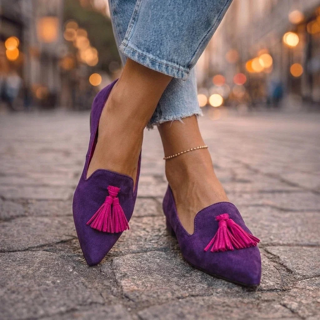 Livia Ballerinas mit spitzer Zehenpartie und Leopardenmuster