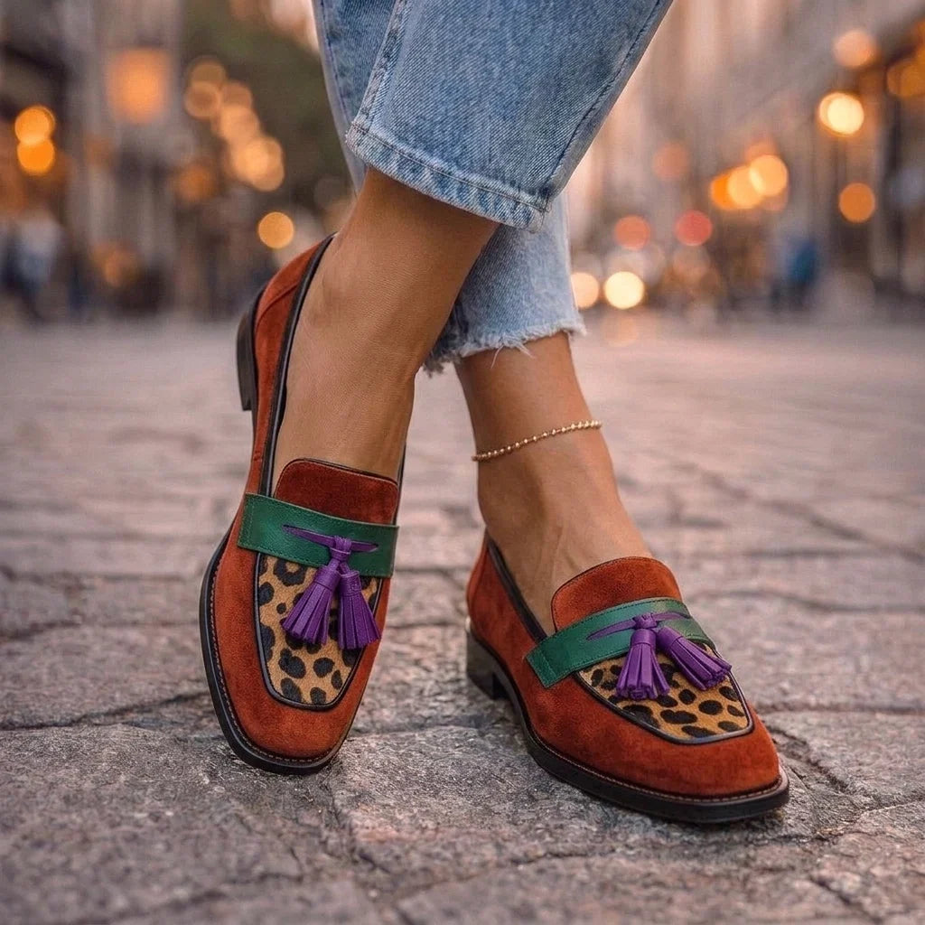 Noemi Loafer mit eckiger Zehenpartie und Quasten