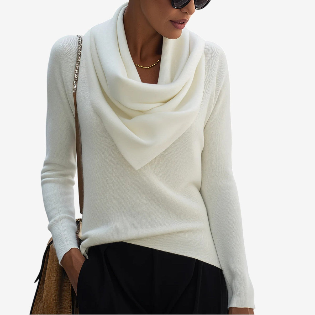 Paola™ Pullover mit drapiertem Kragen
