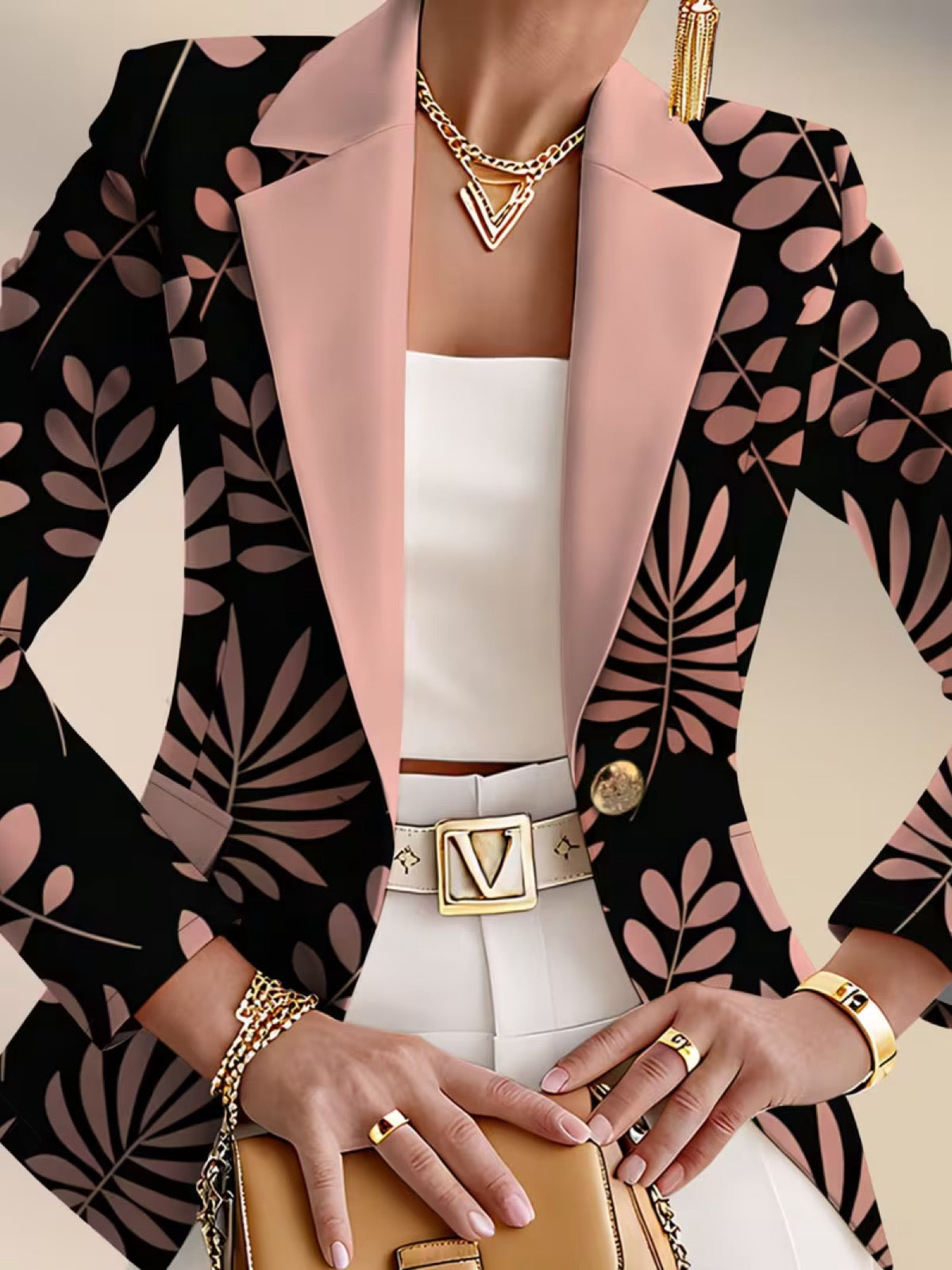 Lorraine | Blazer mit botanischem Print