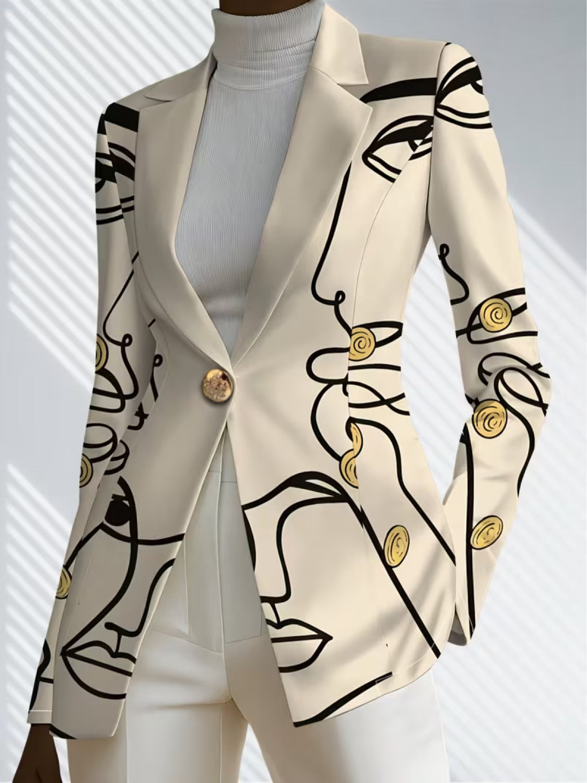 Francine | Taillierter Blazer mit Linienkunst