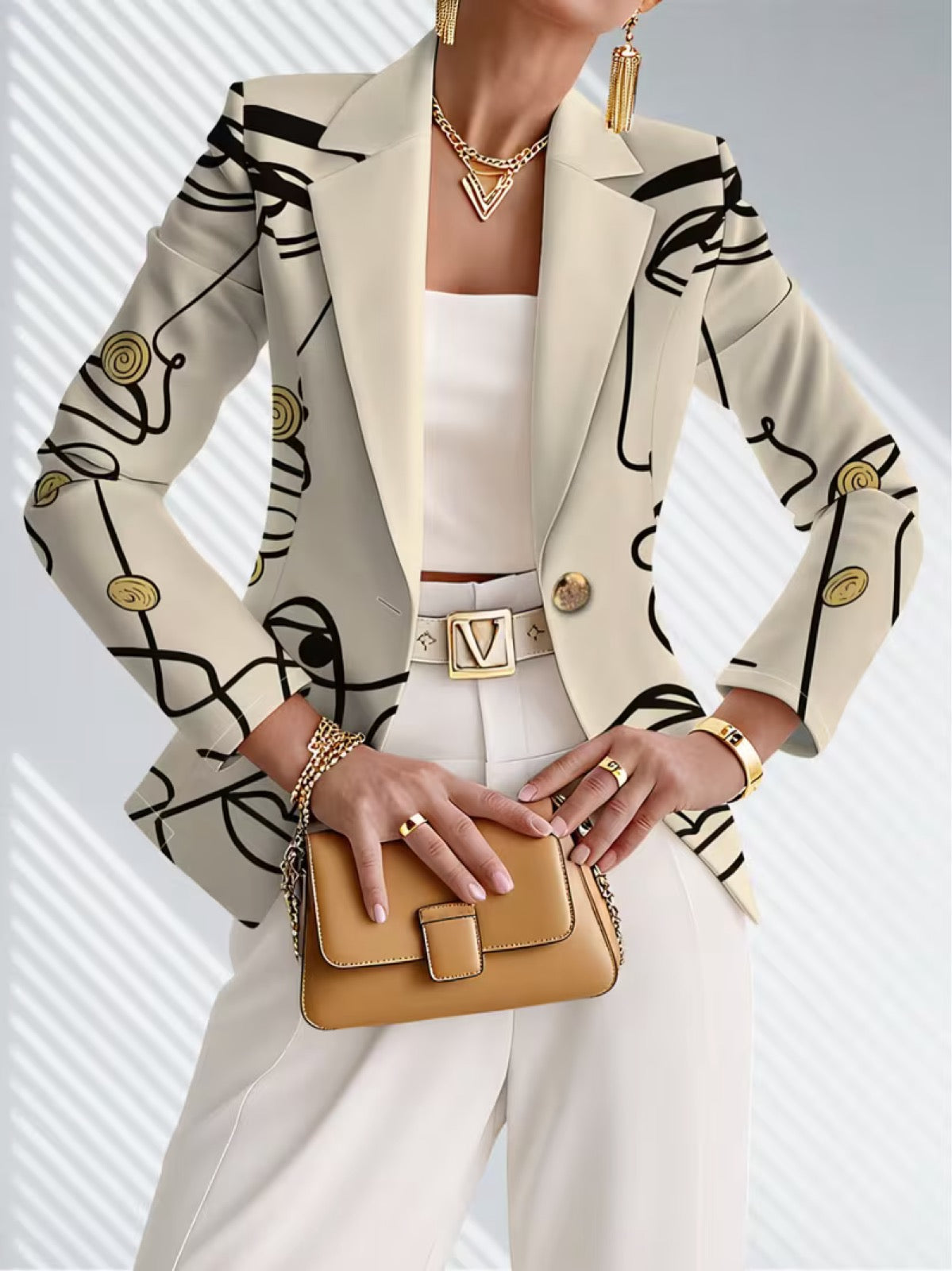 Francine | Taillierter Blazer mit Linienkunst