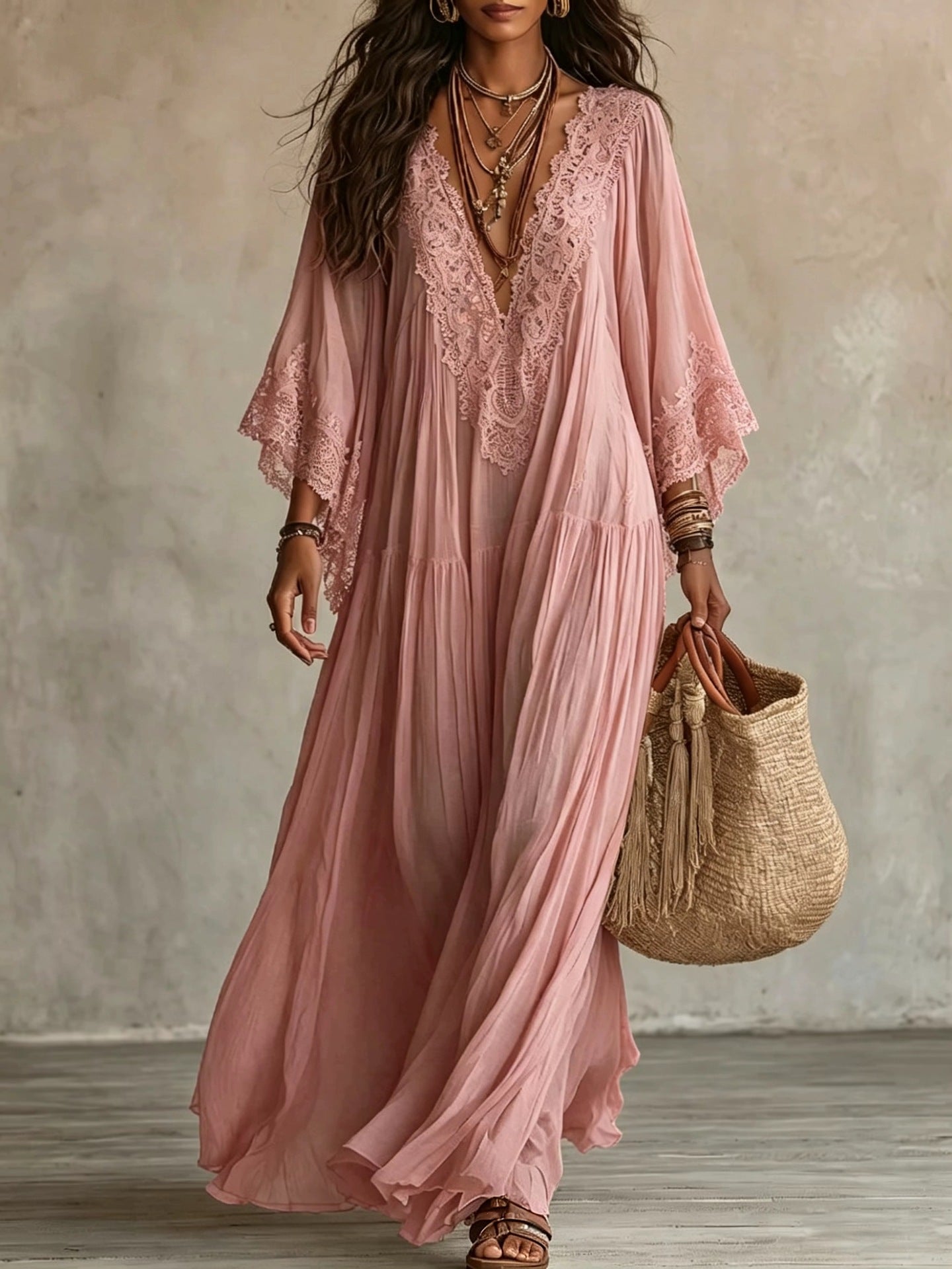 Elara – Luftiges Maxikleid im Boho-Stil